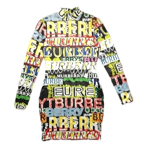 Shein Graphic Bodycon Dress - Picture 3 of 6